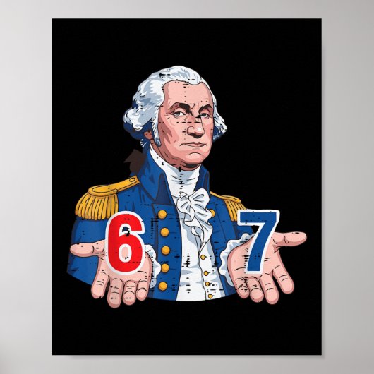 6 7 Washington Funny 67 Costume Meme Six Seven Kid Poster (Voorkant)