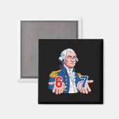 6 7 Washington Grappig 67 Carnaval Kostuum Meme Ze Magneet (Voorkant / Achterkant)