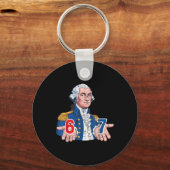 6 7 Washington Grappig 67 Carnaval Kostuum Meme Ze Sleutelhanger (Voorkant)
