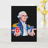 6 7 Washington Grappig 67 Carnavalskostuum Meme Ze Kaart (Gele Bloem)