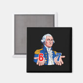 6 7 Washington Grappige 67 Carnaval Meme Six Seven Magneet (Voorkant / Achterkant)