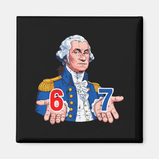 6 7 Washington Grappige 67 Carnaval Meme Six Seven Magneet (Voorkant)