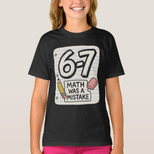 6–7 Wiskunde was een vergissing – Grappig schoolsh T-shirt