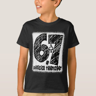 6+7 wordt 13 jaar oude tienerjongens grappige 13e t-shirt