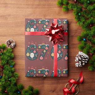 6 7 Zes Zeven Gen Z Alpha Meme Slang Kerstballen Cadeaupapier