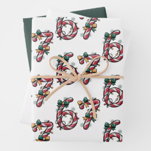 6 7 Zes Zeven Gen Z Alpha Meme Slang Kerstlichten Inpakpapier Vel