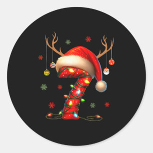 6 7 Zes Zeven Gen Z Alpha Prettig Kerstfeest Vakan Ronde Sticker