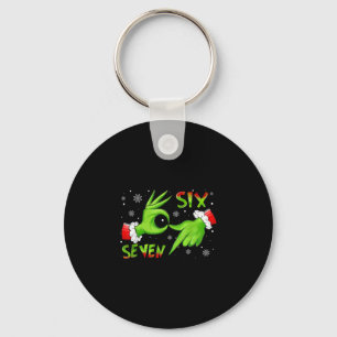 6 7 Zes Zeven Hand Gen Z Alpha Meme Slang Kerstmis Sleutelhanger