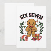 6 7 Zes Zeven Hand Gen Z Alpha Peperkoek Meme Aankondiging (Voorkant / Achterkant)