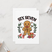 6 7 Zes Zeven Hand Gen Z Alpha Peperkoek Meme  Kaart (Voorkant / Achterkant in situ)