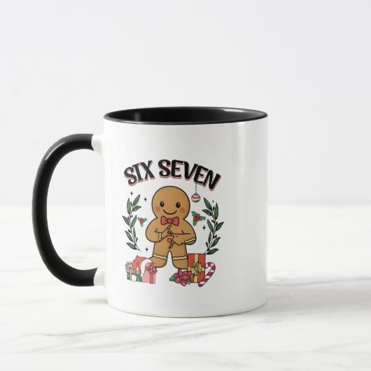 6 7 Zes Zeven Hand Gen Z Alpha Peperkoek Meme Mok (Links)