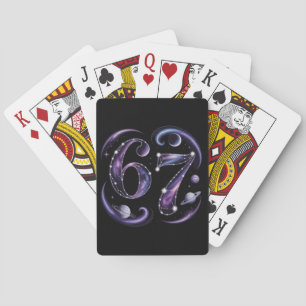6 7 Zes Zeven Kosmische Astrologie Gen Z Alpha Mem Pokerkaarten