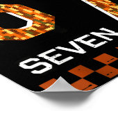 6 7 zes zeven pixel gaming grappige meme 67 jongen poster (Hoek)