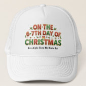 6-7e Kerstdagen Hersenrot Grappige Feestdag Trucker Pet (Voorkant)
