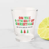 6-7th Shot of Christmas Brain Rot Funny Holiday Glas (Voorkant)