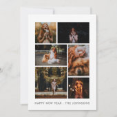 6 Aangepast nieuwjaar voor foto-collage Feestdagenkaart (Voorkant)