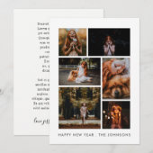 6 Aangepast nieuwjaar voor foto-collage Feestdagenkaart (Voorkant / Achterkant)