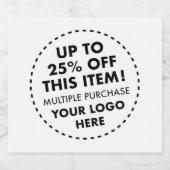 6 Aangepaste champagneflesetiketten 25% OFF Bulk K Sparkling Wijnetiket (Enkel label)