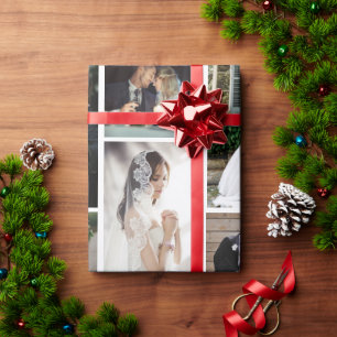 6 Aangepaste fotocollage favoriete momenten Cadeaupapier