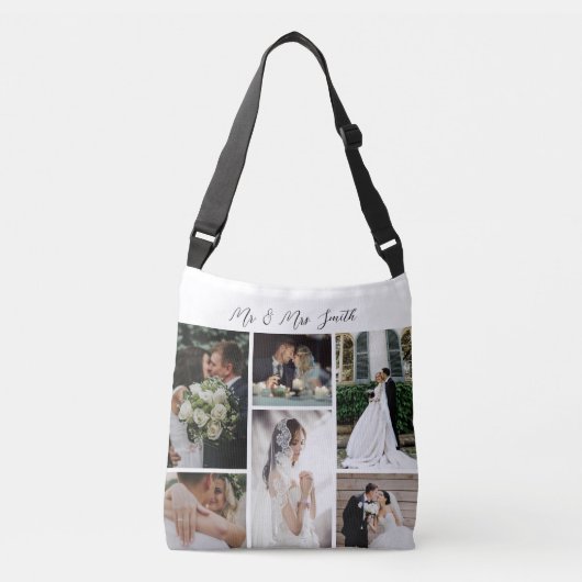 6 Aangepaste fotocollage favoriete momenten Crossbody Tas (Voorkant)