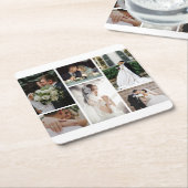6 Aangepaste fotocollage favoriete momenten Kartonnen Onderzetters (Schuin)