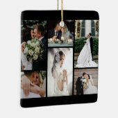 6 Aangepaste fotocollage favoriete momenten Keramisch Ornament (Rechts)