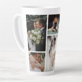 6 Aangepaste fotocollage favoriete momenten Latte Mok (Linkerhoek)