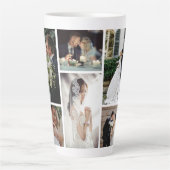 6 Aangepaste fotocollage favoriete momenten Latte Mok (Voorkant)