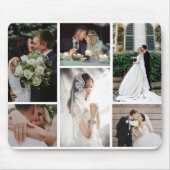 6 Aangepaste fotocollage favoriete momenten Muismat (Voorkant)