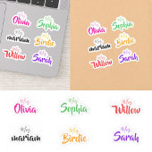 6 Aangepaste naam leraar (KLEURIGE CADO LERAAR) Sticker