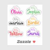 6 Aangepaste naam leraar (KLEURIGE CADO LERAAR) Sticker (Vel)