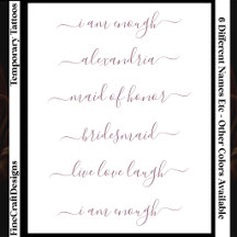 6 Aangepaste naam/woord Elegante kalligrafie Schri