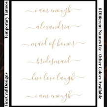 6 Aangepaste naam/woord Elegante kalligrafie Schri