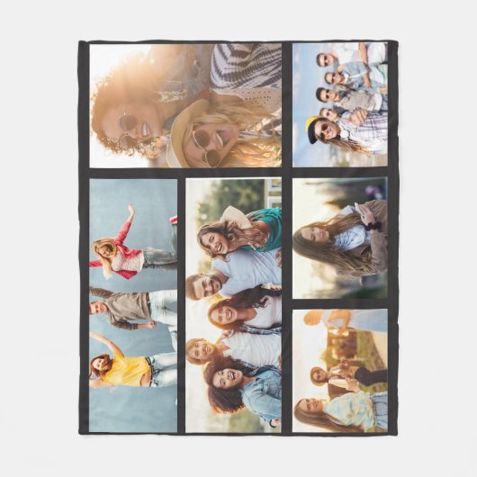6 Aangepaste Sjabloon foto-inkuilflenderen Fleece Deken (Voorkant)