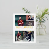 6 Aankondiging Photo Chalkboard Afstuderen (Staand Voorkant)