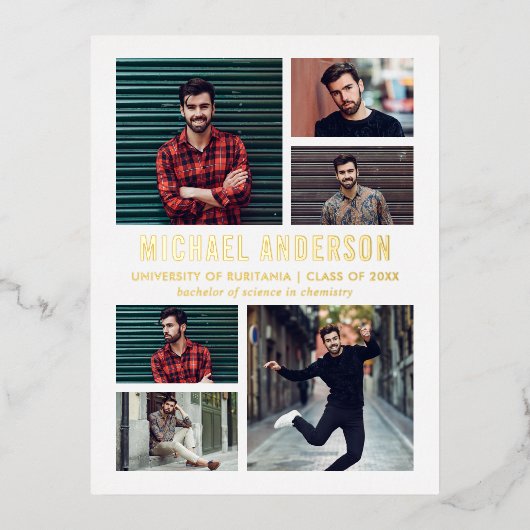 6 Aankondiging Photo Chalkboard Afstuderen (Voorkant)