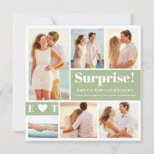 6 Aankondiging van Photo Collage Sage Green Verlov (Voorkant)