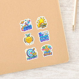 +6 Aanmoedigende Stickers voor Kinderen (Woorden v