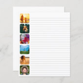 6 Afgerond papierdeelstukken met fotosjabloon (Voorkant / Achterkant)