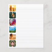 6 Afgerond papierdeelstukken met fotosjabloon (Voorkant)