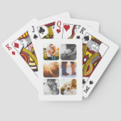 6 Afspeelkaarten voor foto-rasters Sjabloon Rond L Pokerkaarten (Achterkant)