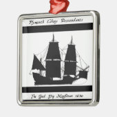 6 afstammelingen metalen ornament (Links)