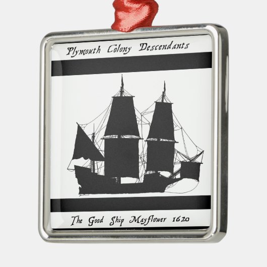 6 afstammelingen metalen ornament (Links)