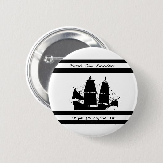 6 afstammelingen ronde button 5,7 cm (Voorkant /achterkant)