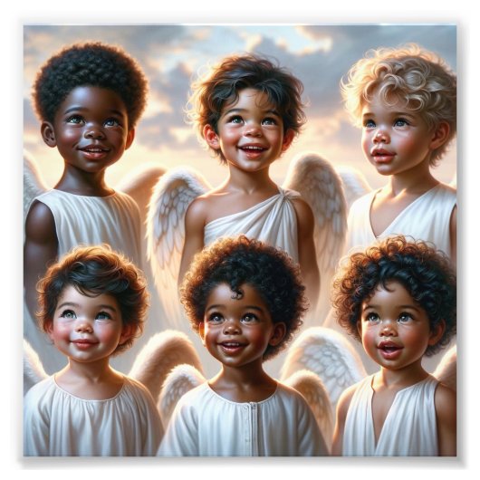6 Angel Kidz Premium Satijn Fotopapier Foto Afdruk (Voorkant)