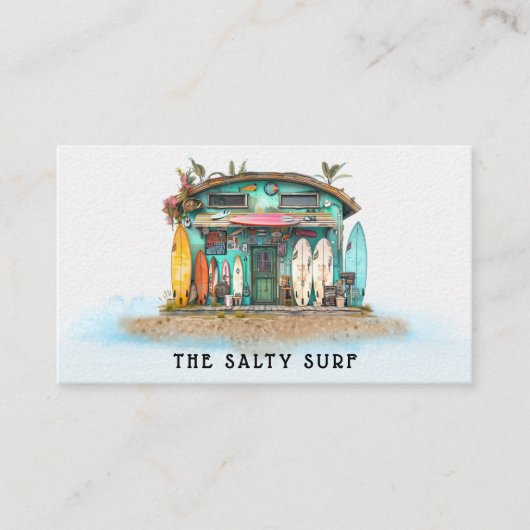 *~* 6 AP13 Whimsical Zee Beach Kustsurfplank Visitekaartje (Voorkant)