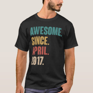 6 april 6 jaar oude Vintage T-shirt