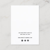 6-armige, drie-oorstellen beeldscherm visitekaartje (Achterkant)