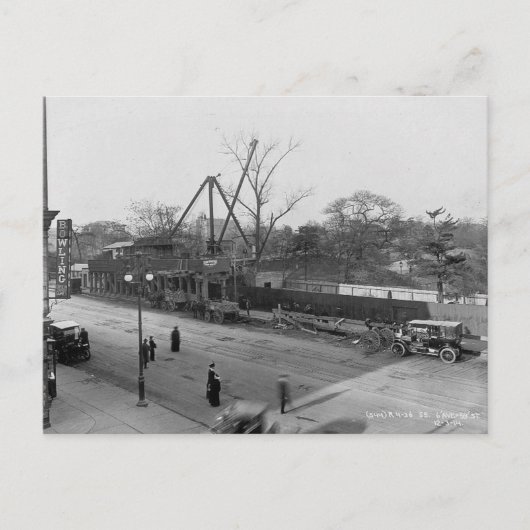 6 Avenue & 59th Street Uitzicht Central Park NYC Briefkaart (Voorkant)