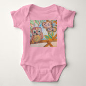 6. Baby Meisje Twit Twoo Uil Bodysuit (Voorkant)
